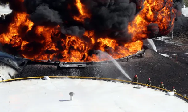 Police say sky lantern caused fire and explosion at oil storage facility